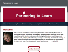 Tablet Screenshot of partneringtolearn.com